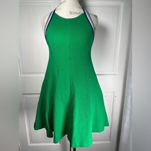 NWT Anthropologie’s Daily Practice Crisscross-Back Swing Mini Dress green Sz M